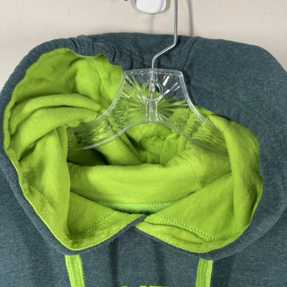 The North Face Half Dome Teal Green & Neon Hoodie Pullover Mens Sz XXL